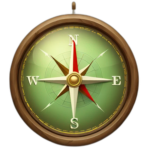 A compass with a roadmap unfolding, illustrating strategic navigation towards 10x growth. emoji
