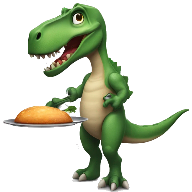 Un dinosaurio cocinando  emoji