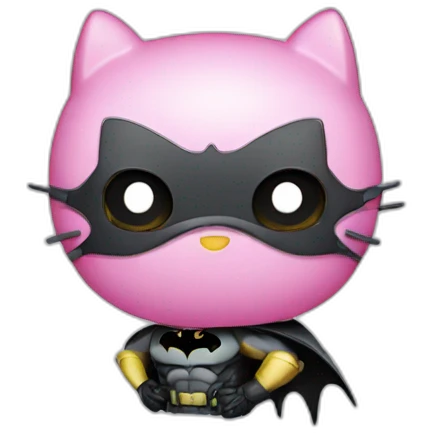 Hello kitty and batman emoji