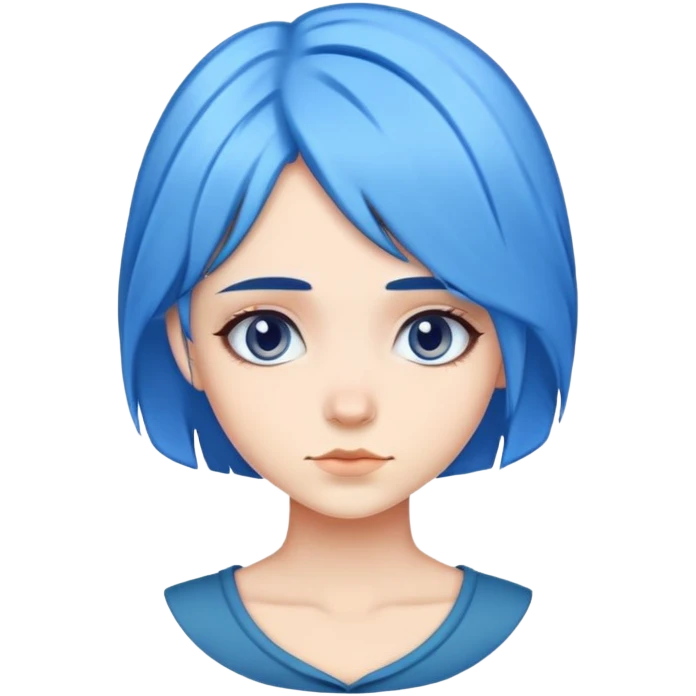 girl with blue hair emoji