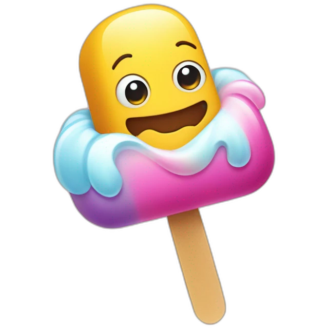 Popsicle in plastic tube emoji