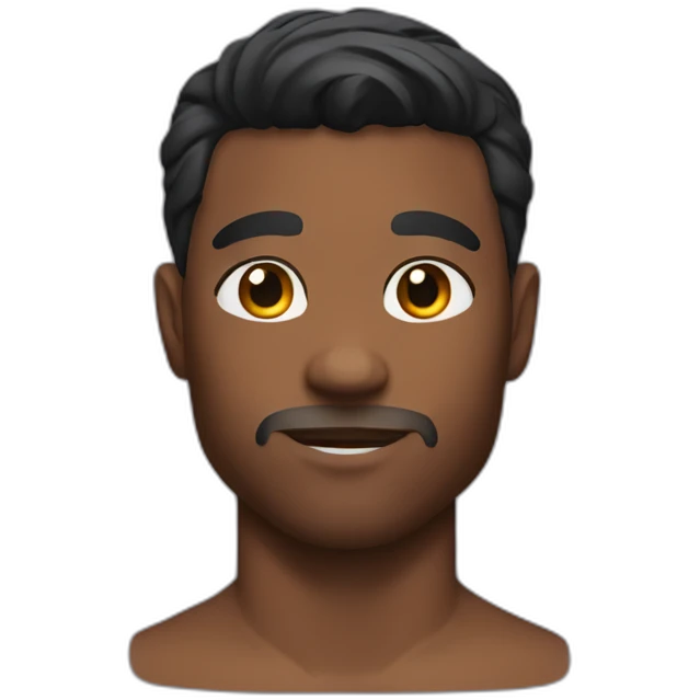 Hunky handsome black male emoji