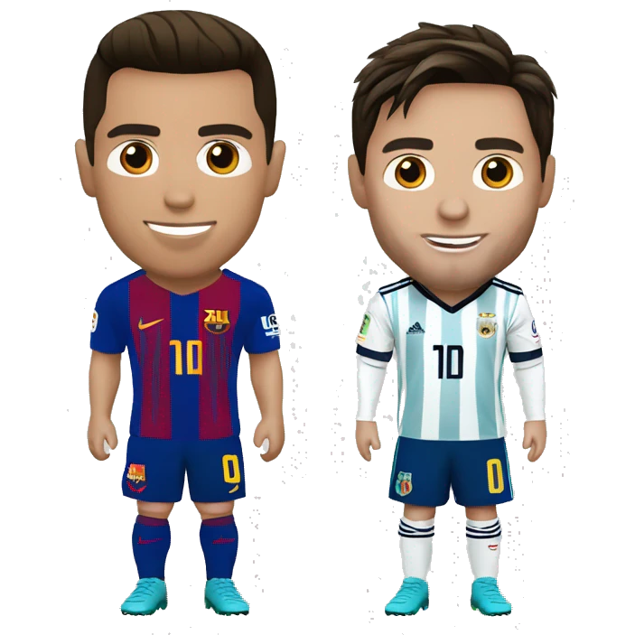 cristiano ronaldo and Lionel Messi emoji