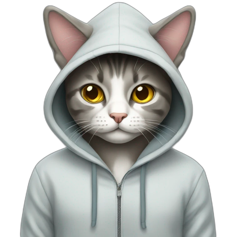 cat in hoodie emoji