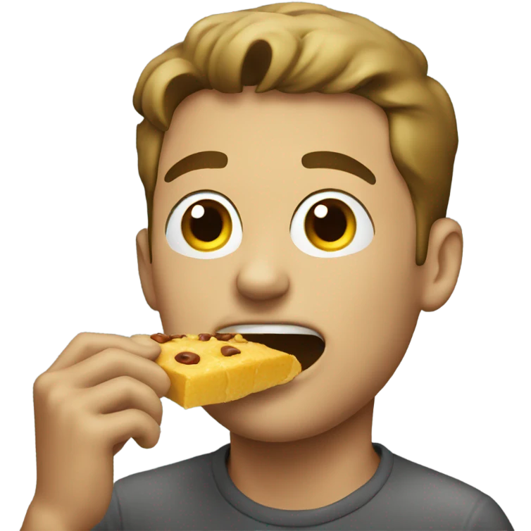 Guy eating  emoji
