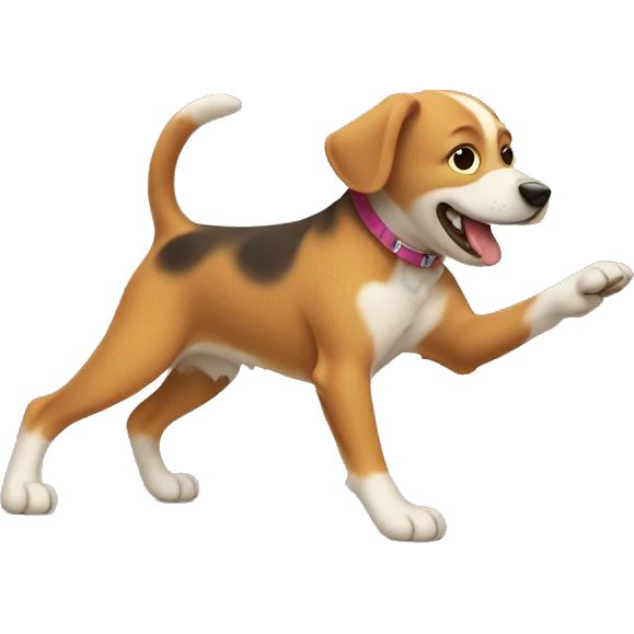 Dog doing the cha cha slide emoji