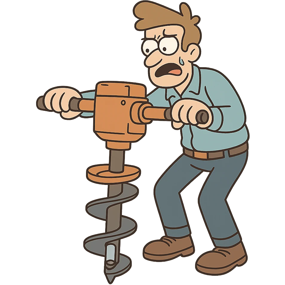 hollow stem auger drilling machine, transparent background emoji