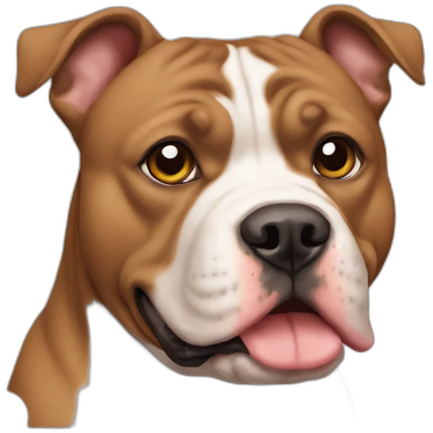 brown american bully dog emoji