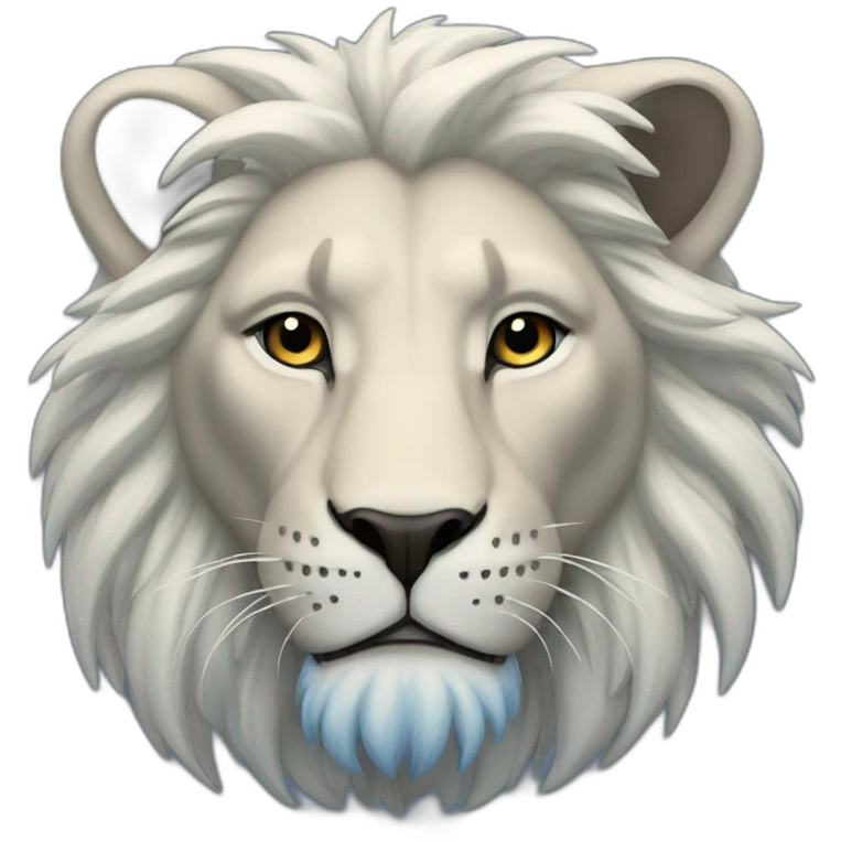 Blue lion emoji