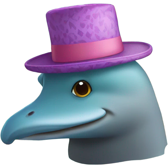 platypus with cute hat emoji
