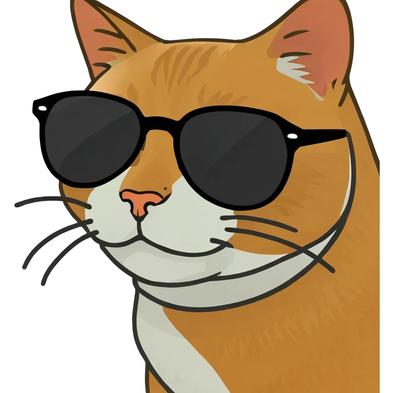 Cat with sunglasses emoji