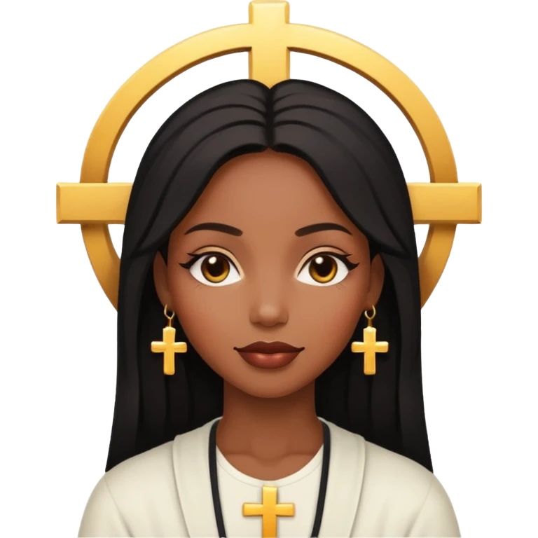 woman of God (black girl, super feminine and pretty, modern) emoji