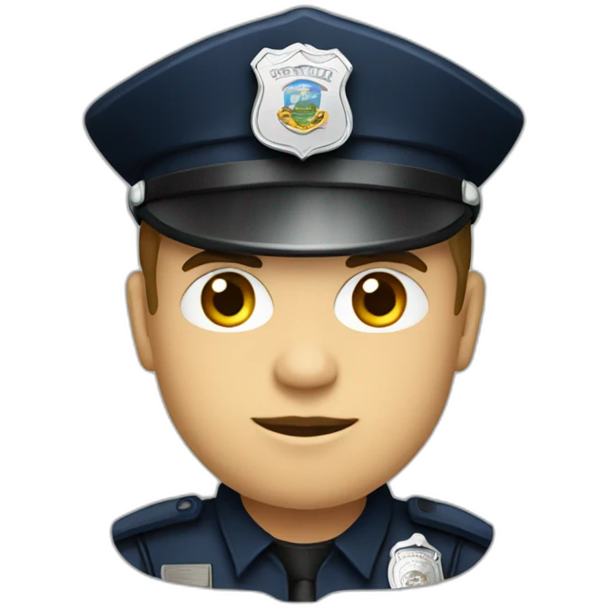 Police officer with southern flag emoji