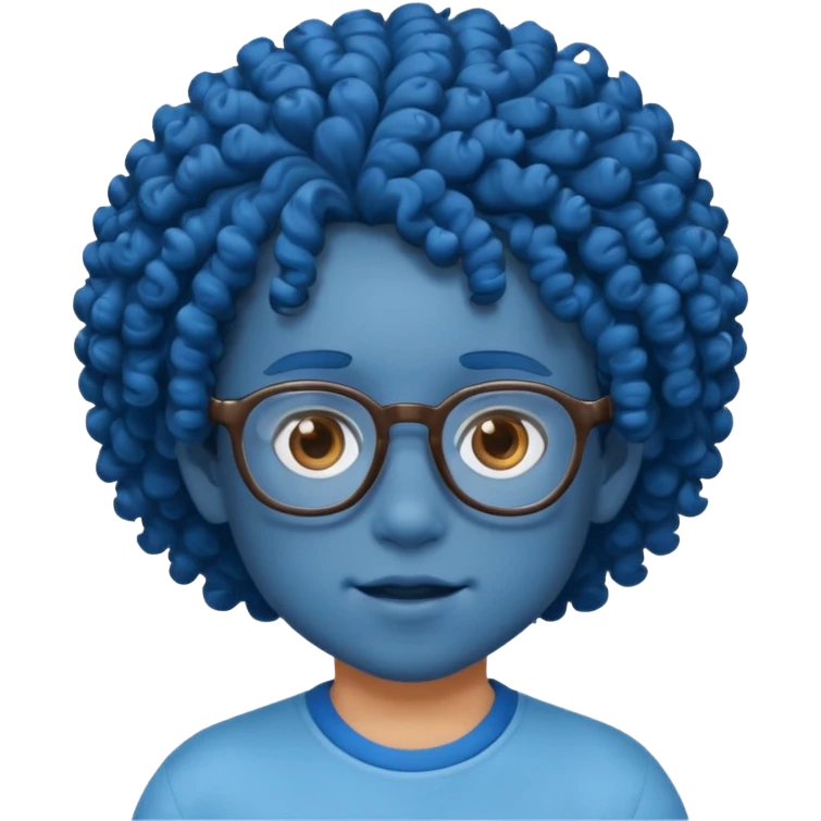 blue curly haired kid with glasses emoji