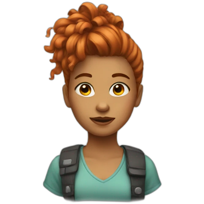 Girl with rad hair emoji