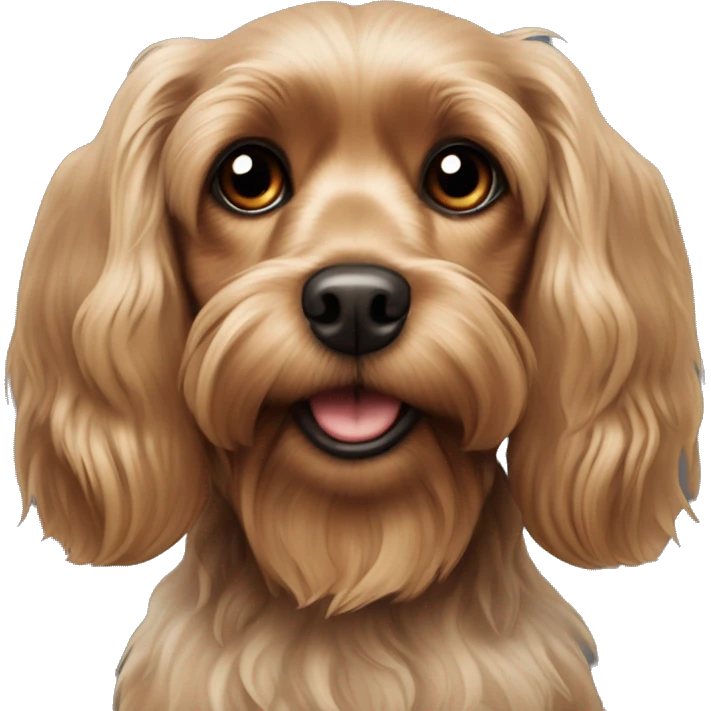 Yorkie Cocker Spaniel Mix dog black brown emoji