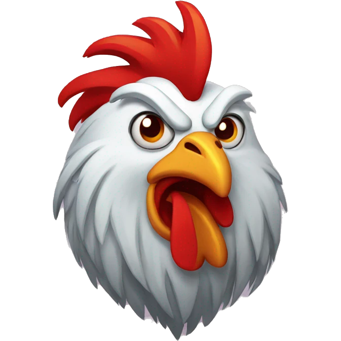evil rooster emoji