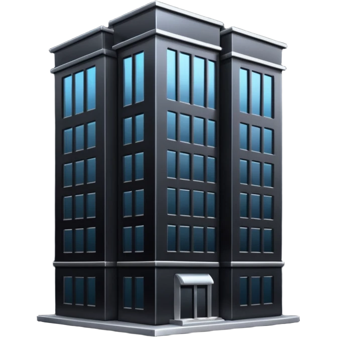 The dark building of the vodka building emoji