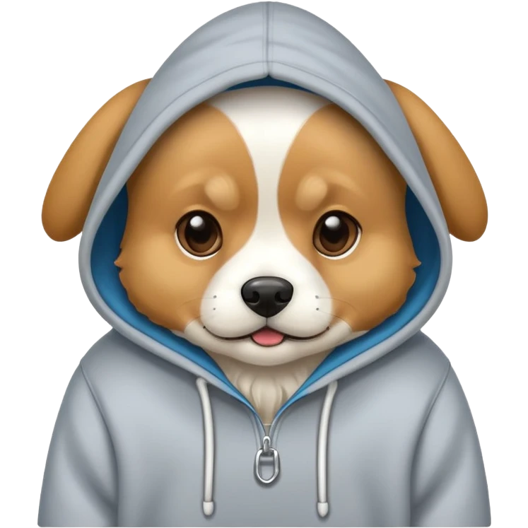 dog wearing a hoodie emoji