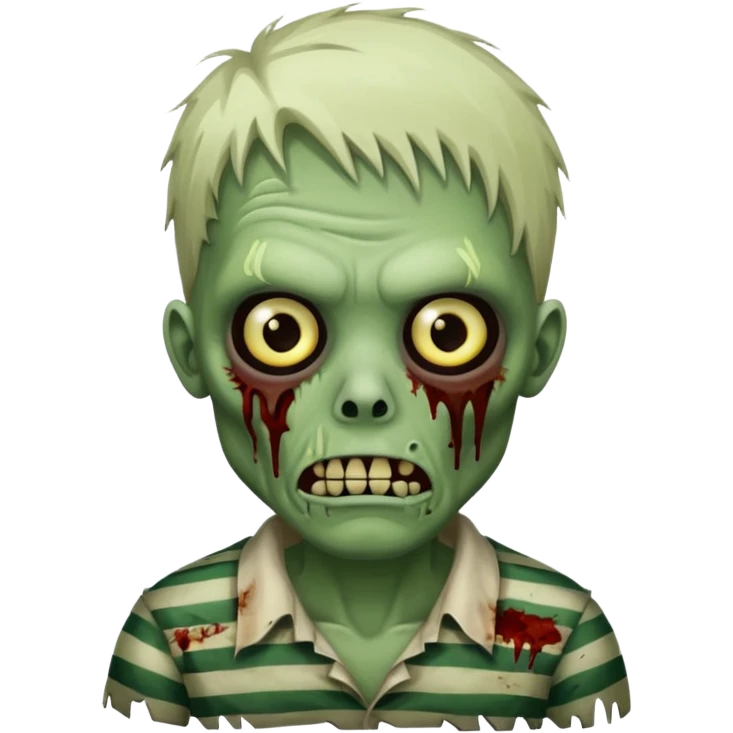 zombie in stripe emoji