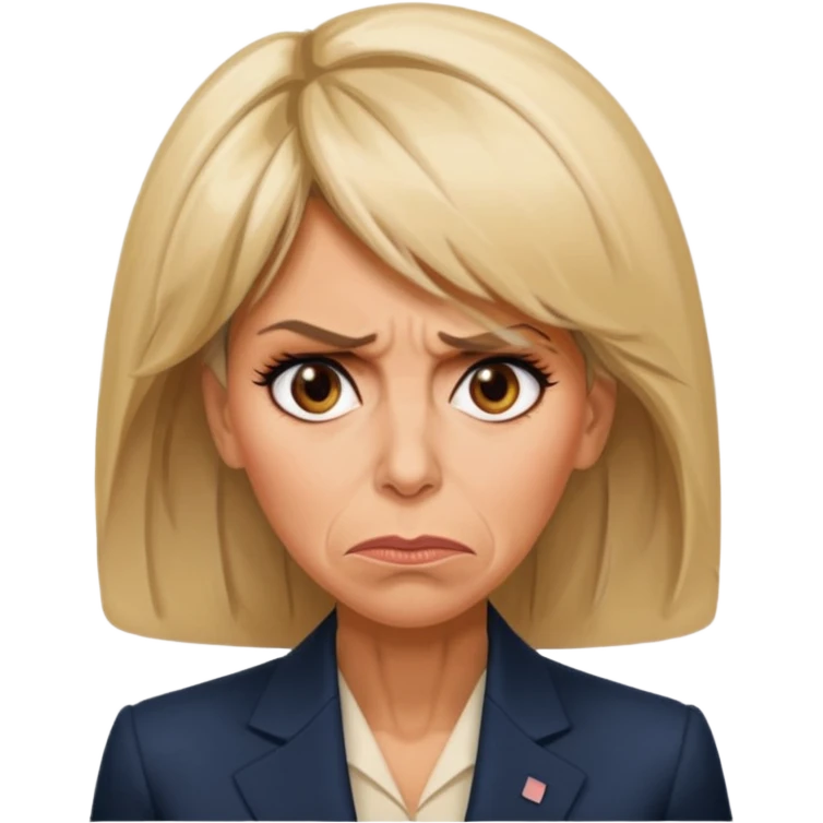 Brigitte macron angry emoji