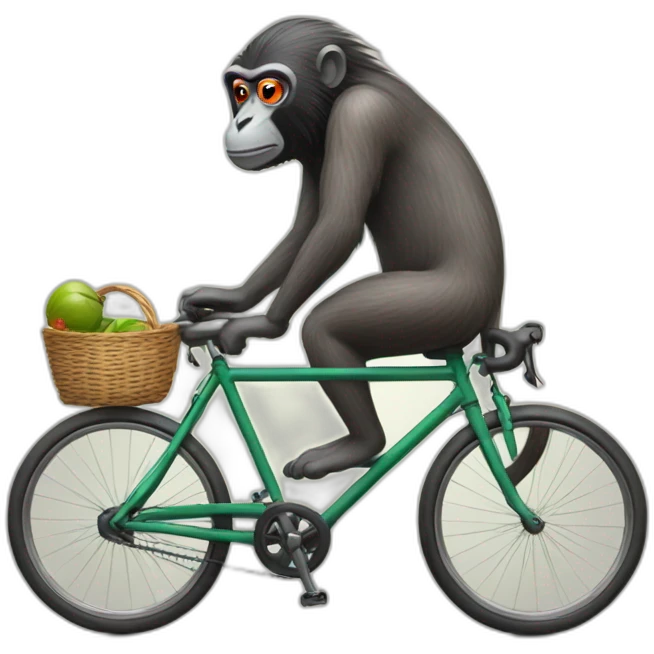 mandril with bike emoji