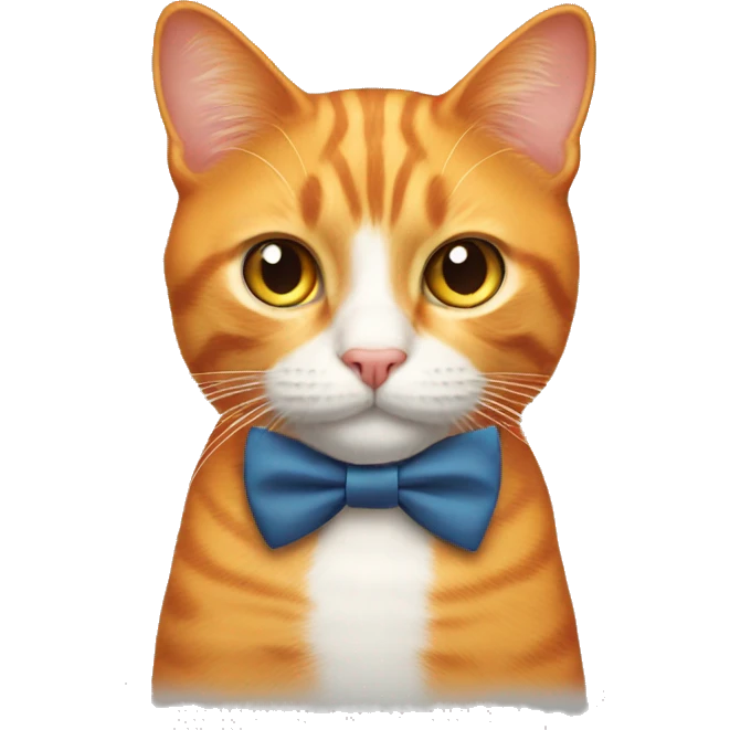 Orange Cat with bow tie  emoji