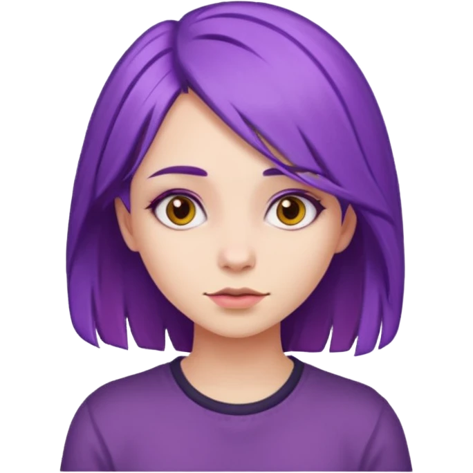 girl with purple hair emoji