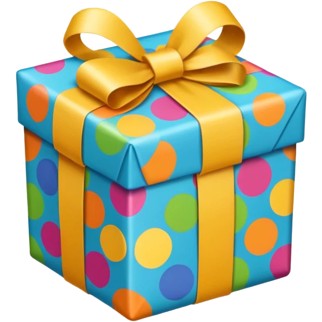 I want to generate a 3d image of a gift emoji