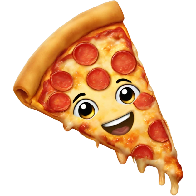 Happy pizza emoji