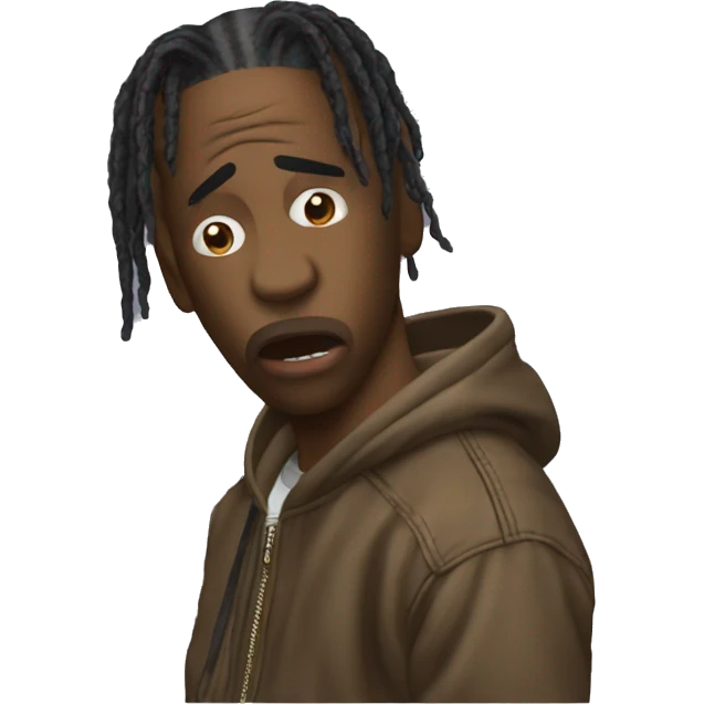 Travis Scott telling someone to be quiet  emoji