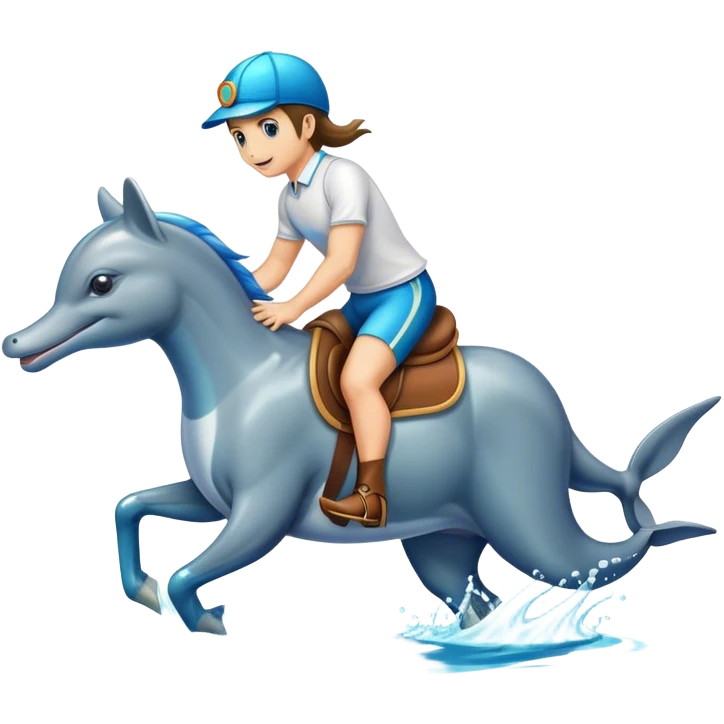 Horse riding dolphin emoji