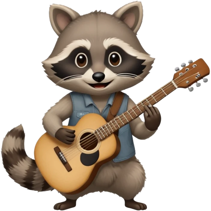 Raccon with guitar emoji