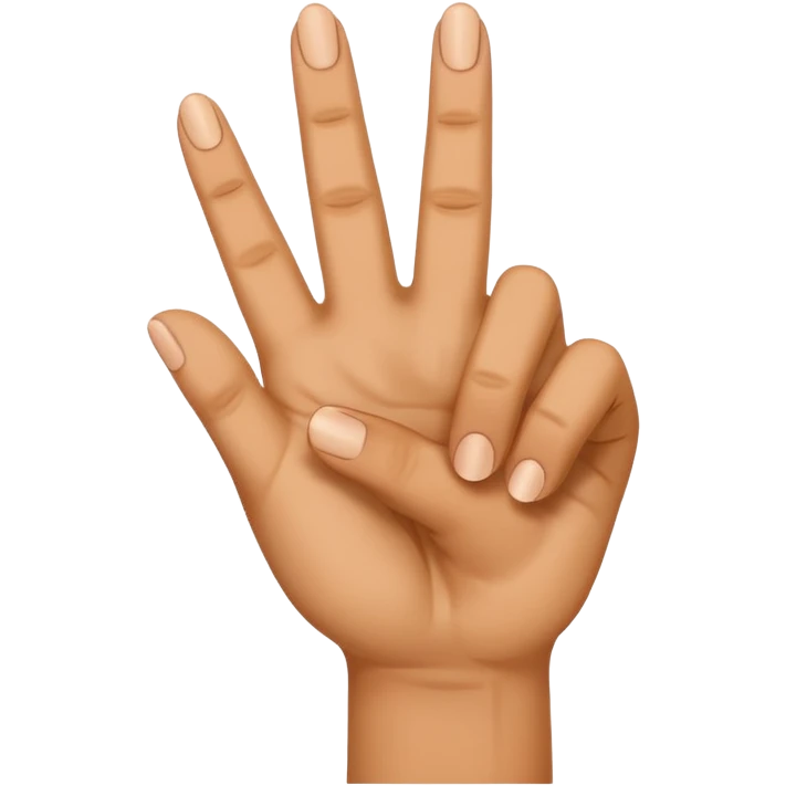 Mano con 3 dedos levantados emoji