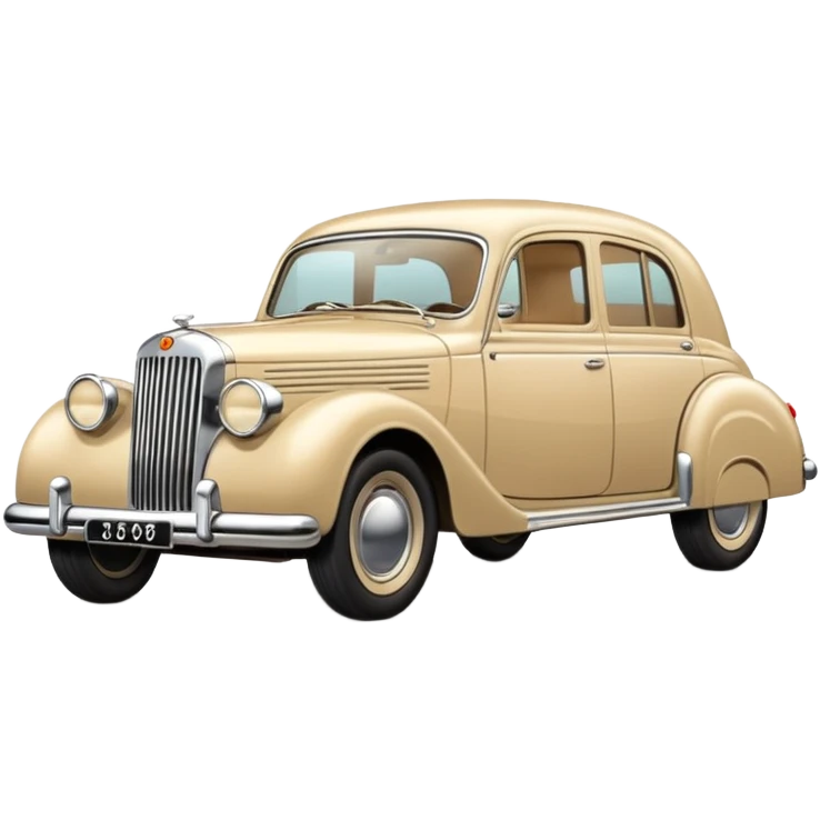 Beige retro long car emoji