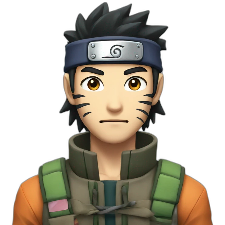 Asuma from naruto in vest shot emoji