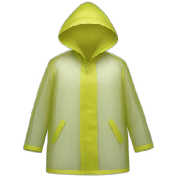 Translucent raincoat emoji
