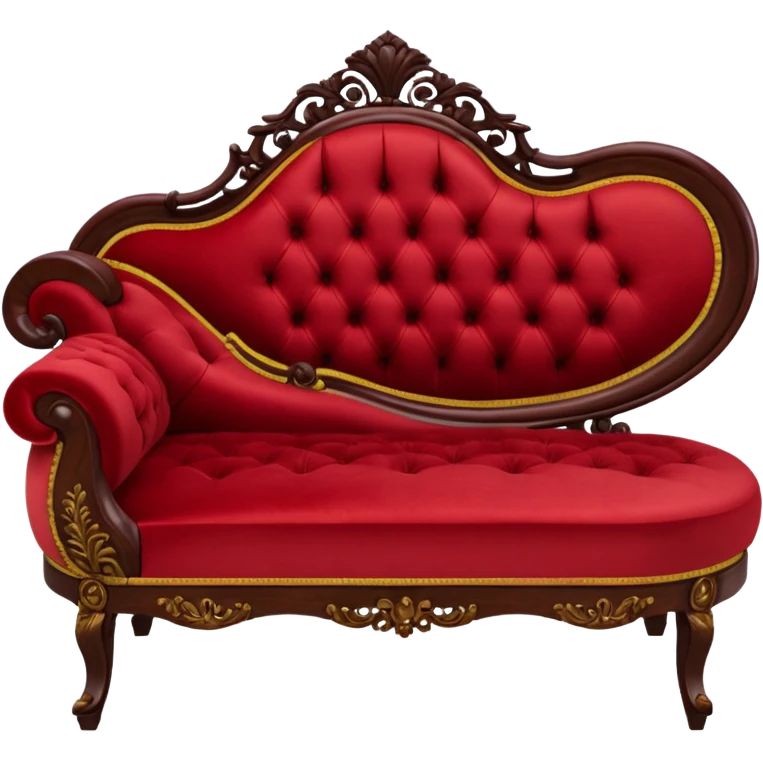 Antique Red chaise lounge emoji