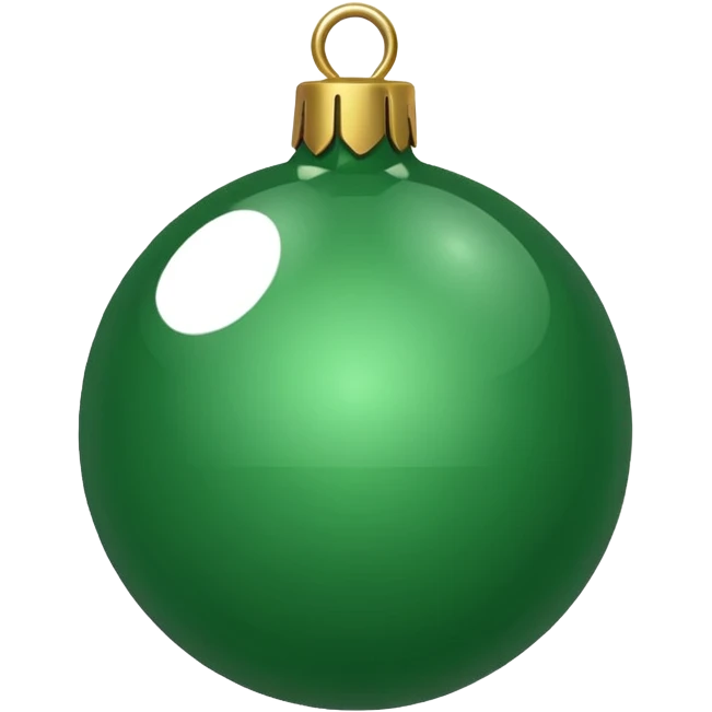 christmas ball green emoji
