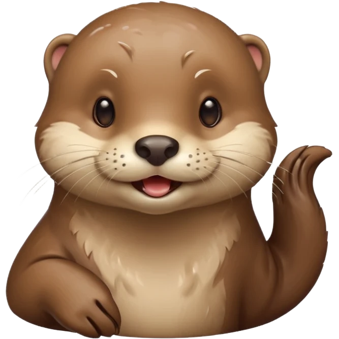 a otter winking in a flirty way emoji