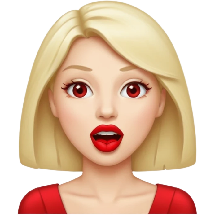 Woman with mouth open emoji