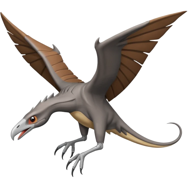 make a pterodactyl flying emoji