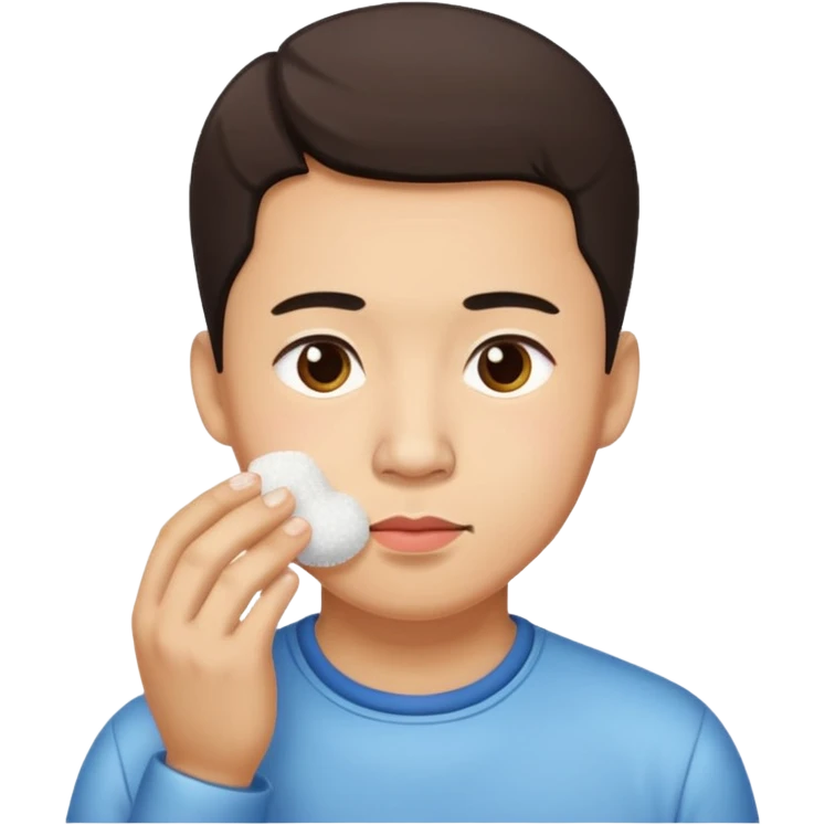 Chinese man sniffing suga emoji