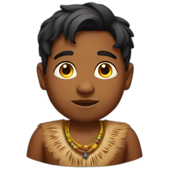 A black fat Indian boy emoji