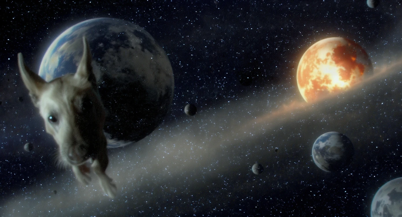 dog is in space emoji