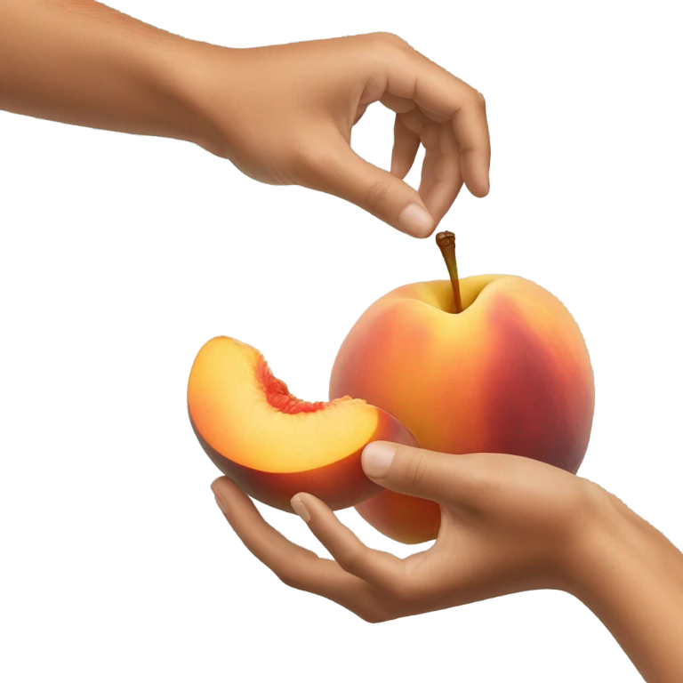 Slapping a peach emoji