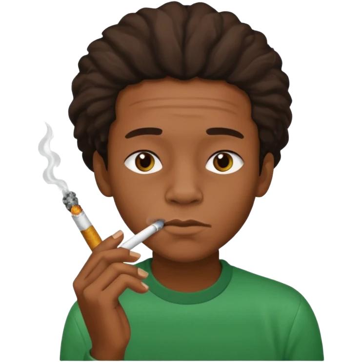 Jamaican boy smoking emoji