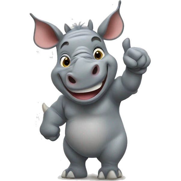 Rhino thumbs up emoji