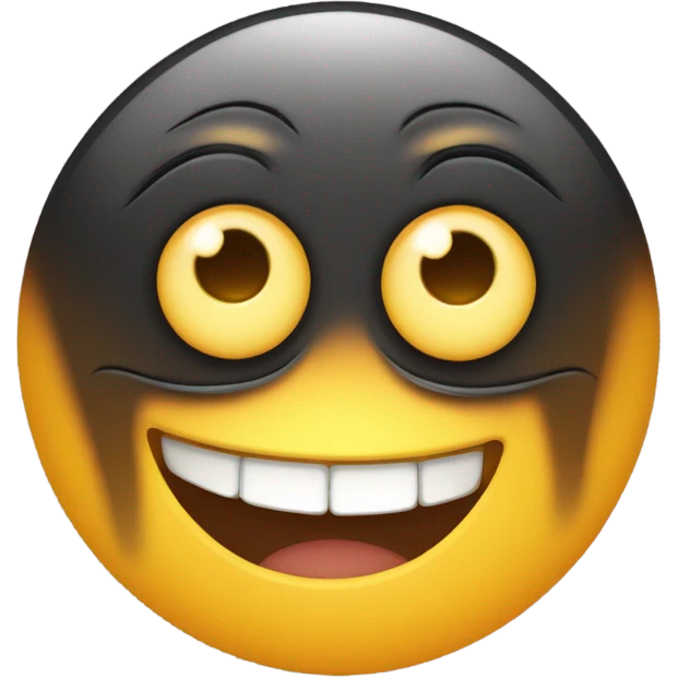 Cartoony sun with a face, wide, circular eyes with white sclera, pure black pupils and corneas with and three freckles on each cheek  emoji