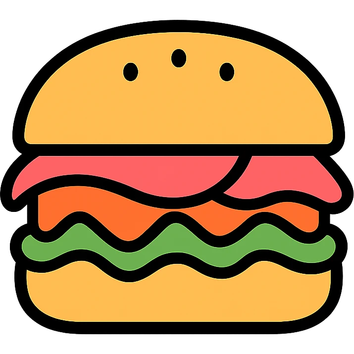 color outline icon of a Peruvian sandwich emoji